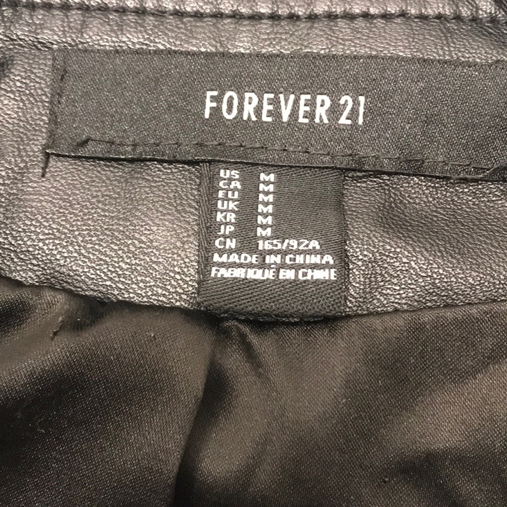 Rare Denim Leather Look Motto Jacket - Picture 4 of 7